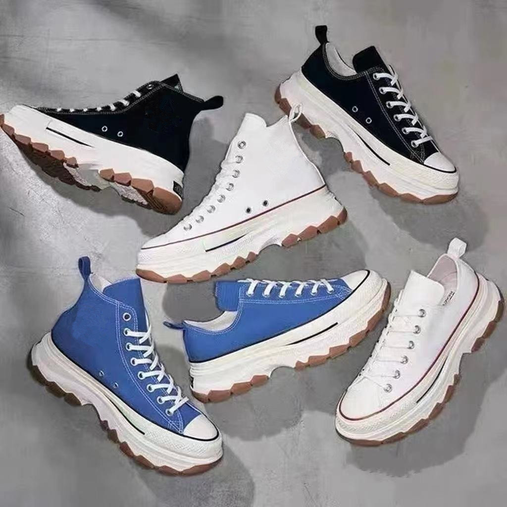 

100th anniversary thick bottom muffin Casual Shoes ALL STAR / heightening TREKWAVE Europe and the United States wind high low help men and women board shoes