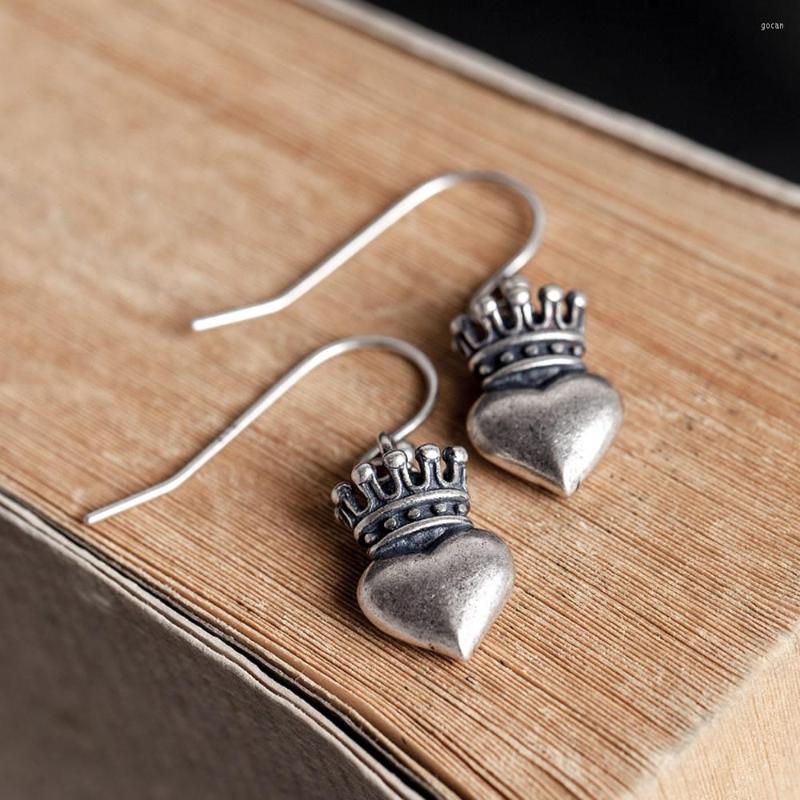 

Stud Earrings 925 Sterling Silver Crown Fashion Women Punk Earring One Piece Vintage Jewelry Gifts For Wholesale