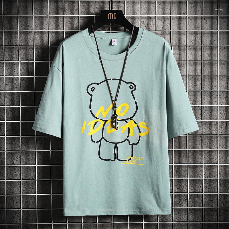 

Men's T Shirts 2023 Men's Oversized T-shirt Men Summer Top Bear Print T-shirts Harajuku Cotton Tshirt Male Black Shirt For, Grey t-shirt men