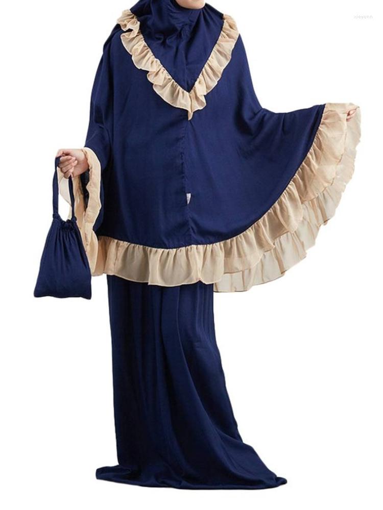 

Ethnic Clothing East Dubai Saudi Arabia Puts On Solid Color Kaftan Dress Abaya Autumn Ladies Robe Middle Muslim Fashion 2023