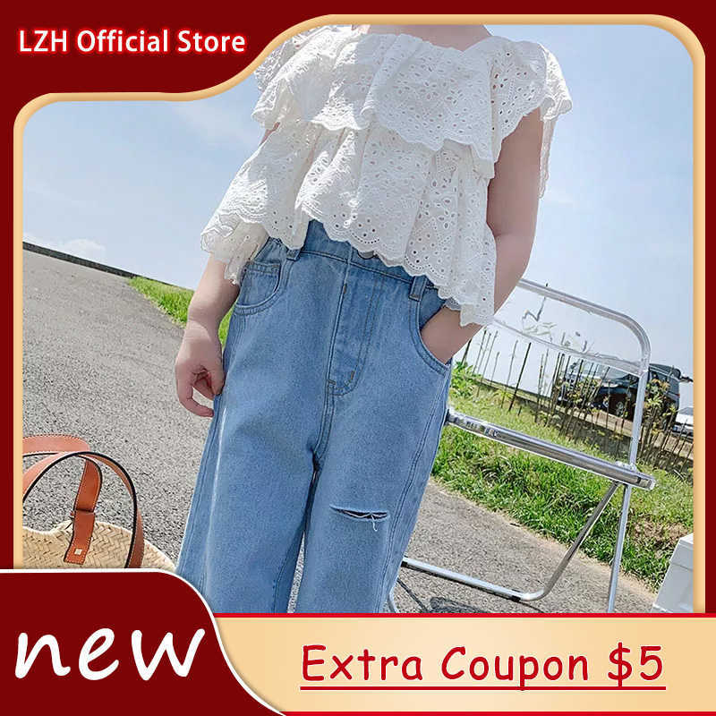 

LZH Summer Clothing For Children Sets Baby Clothes New Short Sleeve Jeans Piece Suit Kids Costume Year Girls Outfit, Green