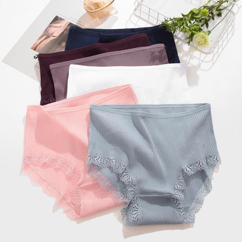 

Women's Panties Women Plus Size Body Shaper Cotton Underwear Lingerie 6 Colors Sexy Female High Waist Seamless Briefs, White