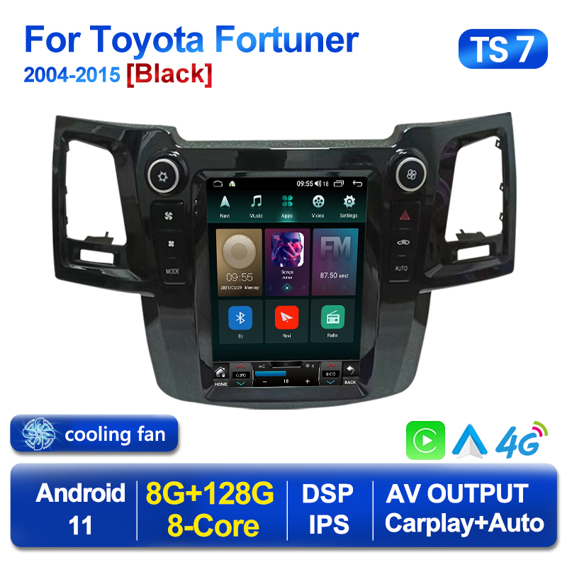 

Car dvd Radio Multimedia Player Android 11 For TOYOTA Fortuner HILUX Revo 2005-2015 Tesla Style Carplay GPS Navigation Stereo 2 din