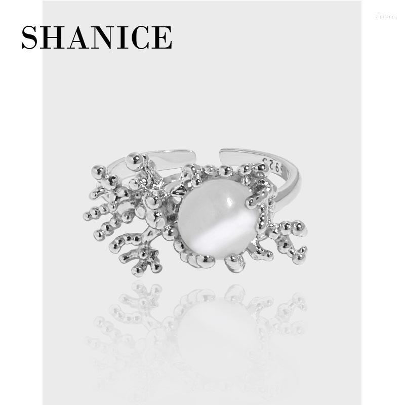 

Cluster Rings SHANICE S925 Sterling Silver Natural Opals Finger For Women Wedding Anniversary Jewelry Fine Accessories Anel