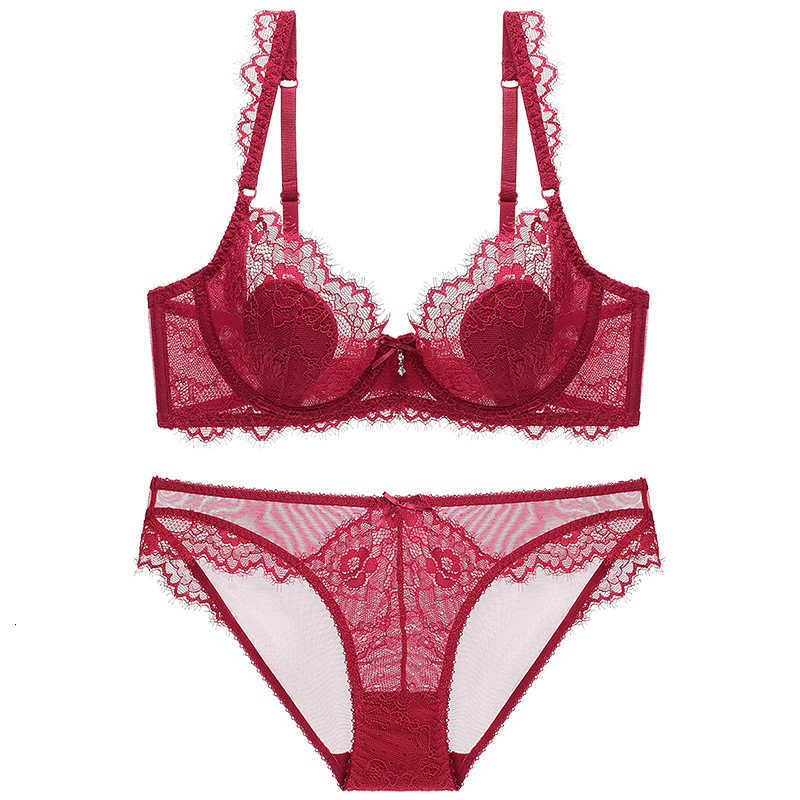 

Ladies Bra Set Lace Sexy Lingerie Underwear High Quality Women Large Size Pantie and s, Red