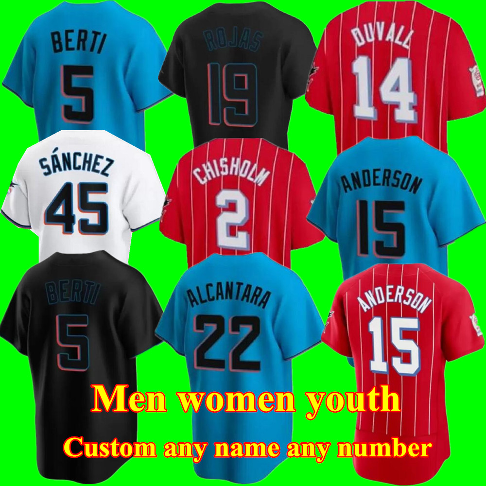

Men Women Youth Kids Jazz Chisholm Jr. Baseball Jerseys 15 Brian Anderson 24 Jesus Aguilar 19 Miguel Rojas 1 Isan Diaz Marlins Sandy Alcantara 5 Jon Berti Cooper Jersey, As pic