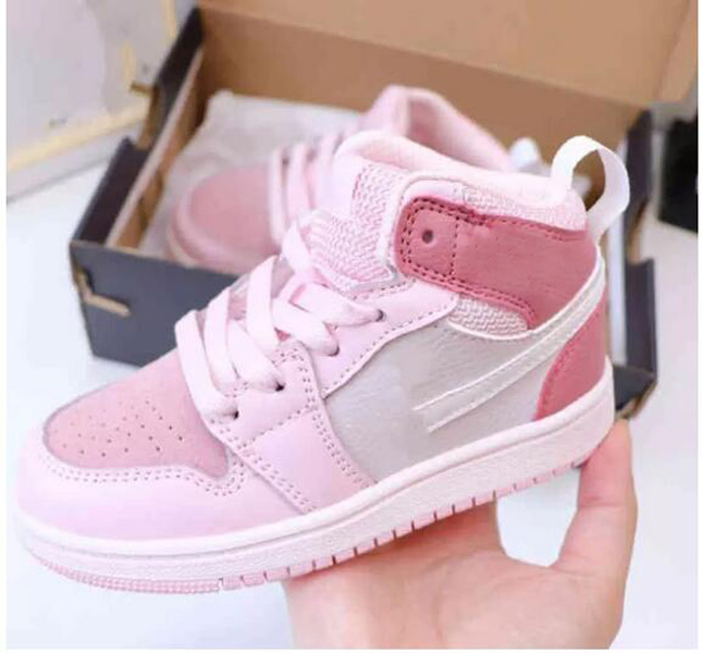

Top Quality Jumpman 1 1s Infant Kids Sneakers Pink Basketball Shoes Dark Mocha Trainers Edge Glow Volt Gold High Light Smoke Grey Candy Small Big Boys Girls, #1