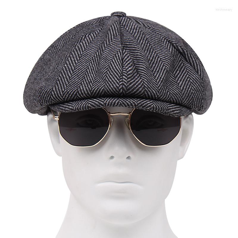 

Berets 2023 Fashion Men's Sboy Hat Trucker, Black