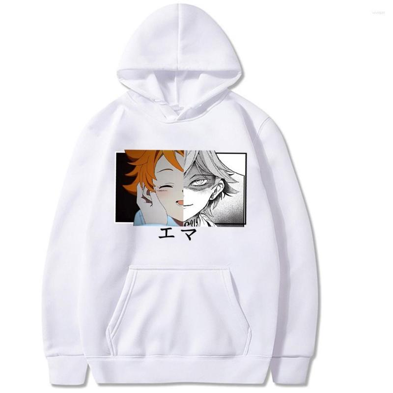 

Men's Hoodies Anime The Promised Neverland Emma Fashion Men Women Sweatshirts Casual Hooded Harajuku Sports Hoodie, Black