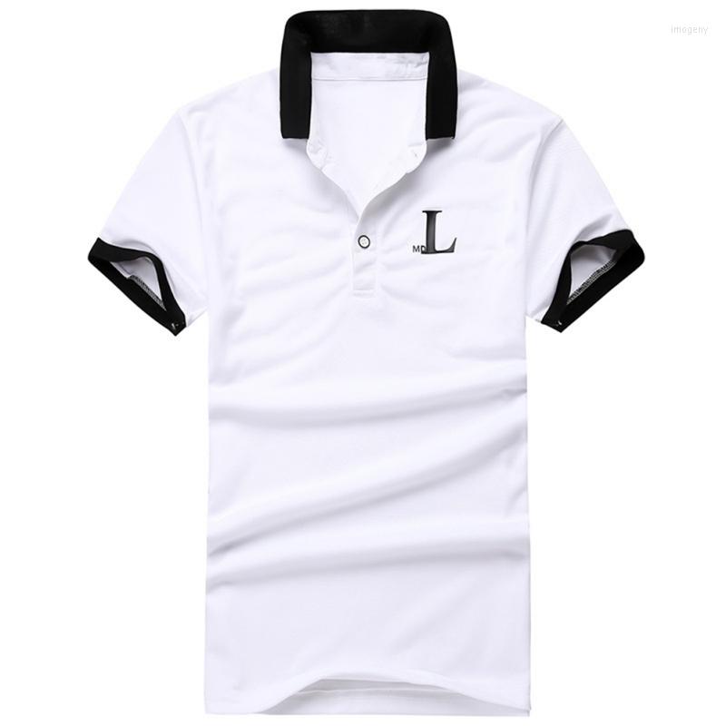 

Men's Polos Polo Shirt Men Short Sleeve Letter Print Male Patchwork Shirts Big Size 3XL, Ql