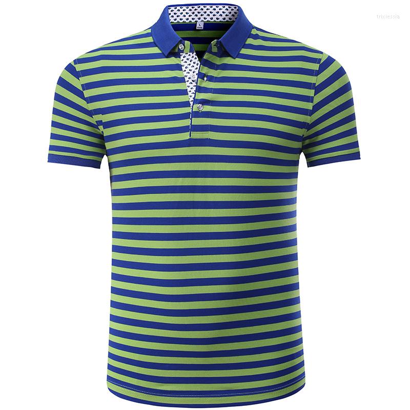

Men' Polos Short-sleeved Shirt 2023 Summer Young Silk Lapels Half Sleeve, Black-white