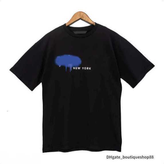

Designer of luxury T shirt brand palms palmangel City Highs Quality tshirt PA Clothing spray letter short sleeve spring summer Casual men and women tees qz, 18