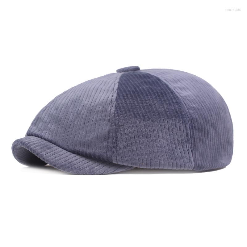 

Berets Corduroy Solid Color Men Short Brim Elasticity Beret Unisex Autumn Winter Keep Warm Sboy Cap Dad Hat, Bk