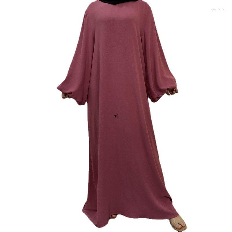 

Ethnic Clothing Muslim Women Abaya 2 Piece Set Prayer Lantern Sleeve Robe India Abayas Dubai Turkey Longue Vestidos Largos