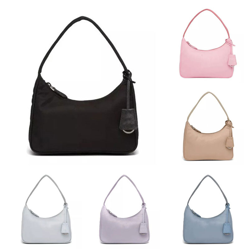 

3 Piece Re-Edition Hobo Shoulder Bag Man Designer Women 2000 Crossbody Handbag 2005 Luxury Fashion Leather Handbags Solid Color Channel Totes Nylo, 22 2000-pink