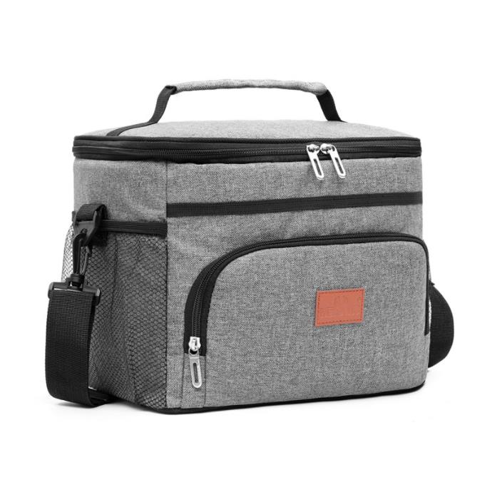

Heat preservation bag Outdoor picnic bag Leak proof heat Thickened lunch bag Car ice pack, Gray