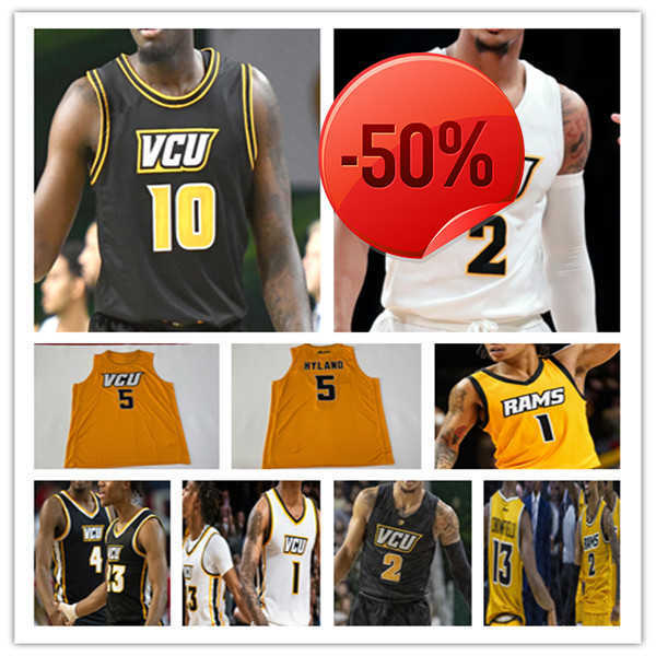 

Ncaa VCU Basketball Jersey Bones Hyland Vince Williams Jr. Adrian Baldwin Jr. KeShawn Curry Jayden Nunn Hason Ward Levi Stockard III Jalen, Man black