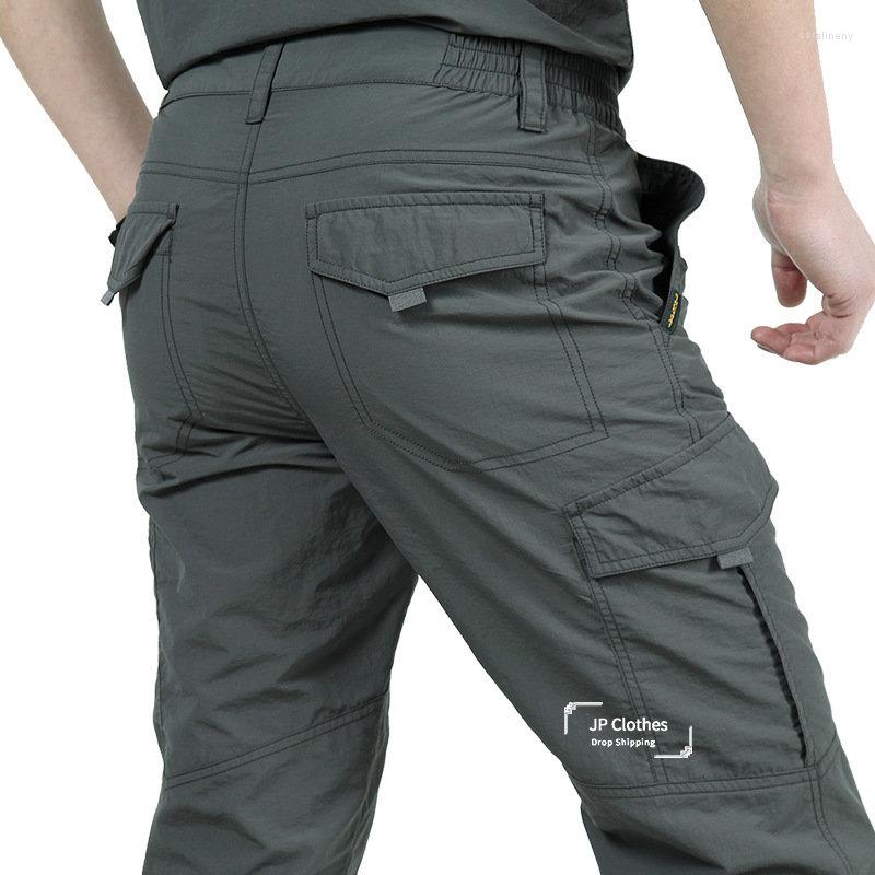 

Men's Pants Spring And Summer Sports Hiking Trousers Waterproof Breathable Thin Cargo Outdoor Quick Dry Men's, Army green