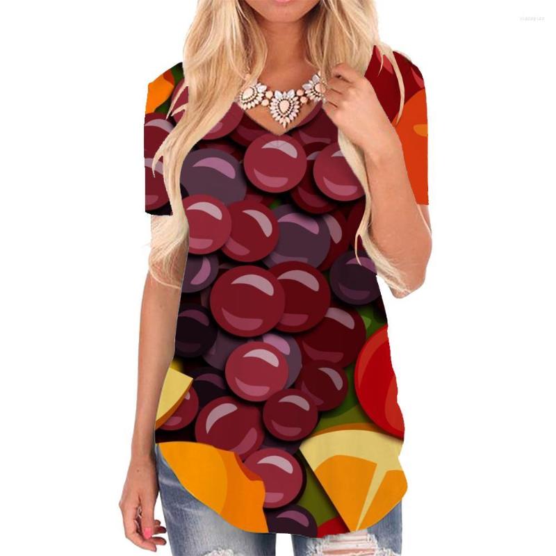 

Women' T Shirts Giyu Brand Fruit Shirt Women Colorful T-shirts 3d Rainbow V-neck Tshirt Graffiti Tshirts Printed Womens Clothing Fashion, 10529