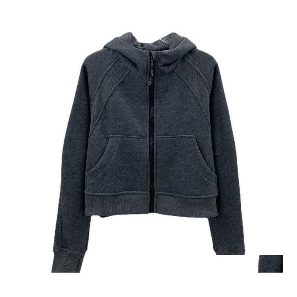 

Yoga Outfits L16 Scuba Hoodies Womens Sports Leisure Fl Zip Jacket Plush Hoodie Gym Clothes Drop Delivery Outdoors Athletic Outdoor Dh79F, Pink