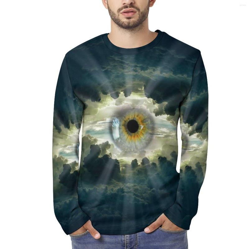 

Men' T Shirts Evil Terror Eye Men Long Sleeve Shirt Print Fashion Lightweight Streetwear Tops Tshirts, Style-1