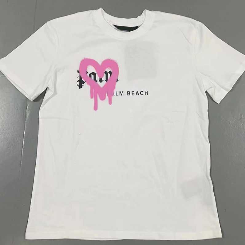 

mens designer tshirt t shirts palms spray love heart print short-sleeved t shirt fashion angels women graphic tees T-Shirts ffw, 001