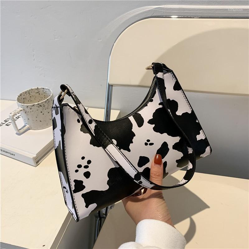 

Evening Bags Luxury Handbags Clutch Women Trendy Korean Summer Fashion Zebra Print PU Leather Simple Armpit Shoulder Bolso Purse