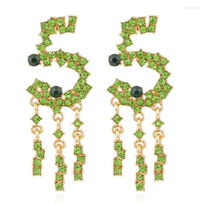 

Dangle Earrings 2023 Rhinestone Digital Tassel For Woman Party Jewelry
