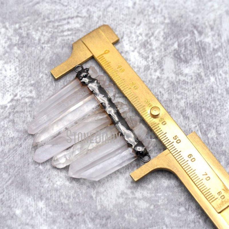 

Pendant Necklaces PM29980 Gunblack Clear Crystal Soldered Free Form Irregular Solder Jewelry Gift