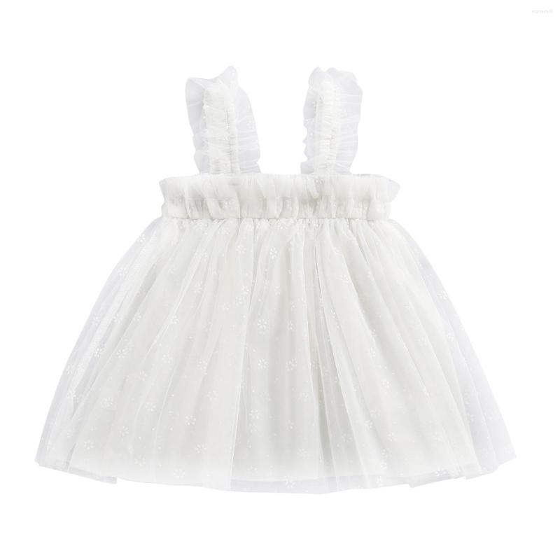 

Girl Dresses Little Baby Girls Sweet Style Slip Dress Toddlers Solid Color Petal Printing Lace Sleeveless Wide Hemline Mesh Princess Gown, Picture shown