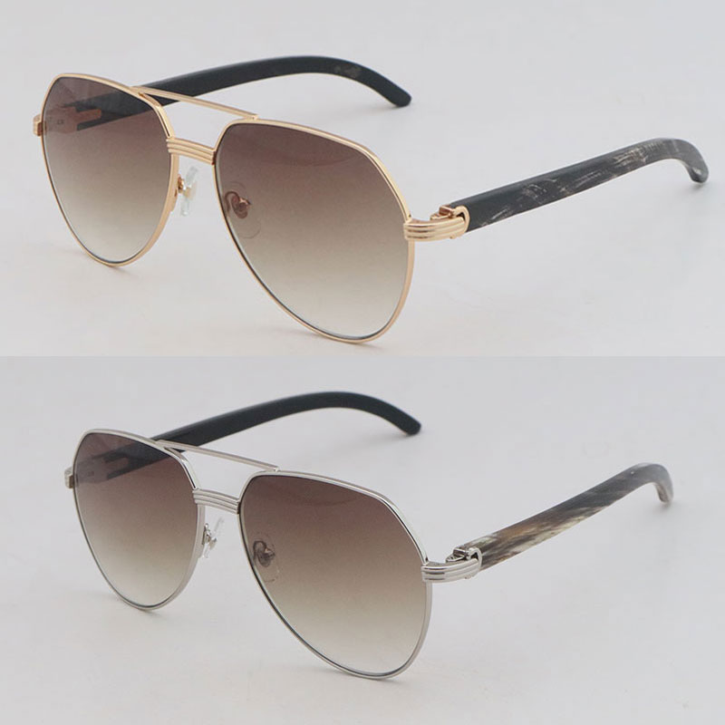 Hot Original Black MARBLED Buffalo Horn Sunglasses for women Large Square Frames Designer Unisex Sun glasses Mirror Eyewear Luxury Horn glasses fram