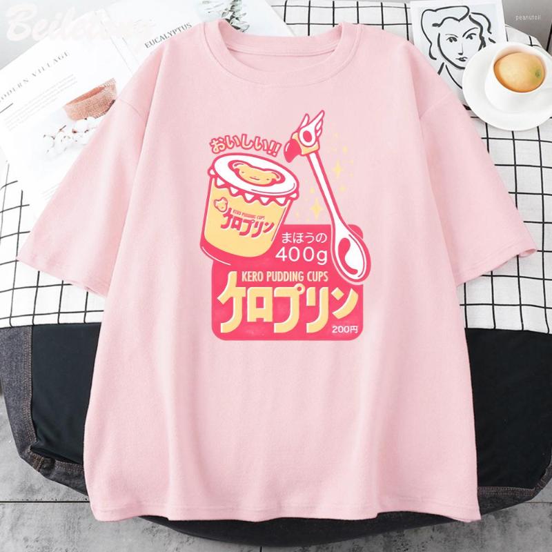 

Women's T Shirts Anime Cardcaptor Sakura Shirt Women Lovely Pudding Vitality Tees Cartoon Children Tops Girl Summer Pure Cotton Casual, White02
