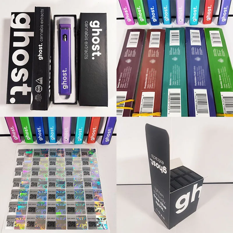 

Ghost Disposable Vape Pens E-Cigarette 1Ml Rechargeable Battery With Pakaging 10Colors cake sauce baked bar packwoods ruby Empty Cartridges Ceramic Coil 280Mah
