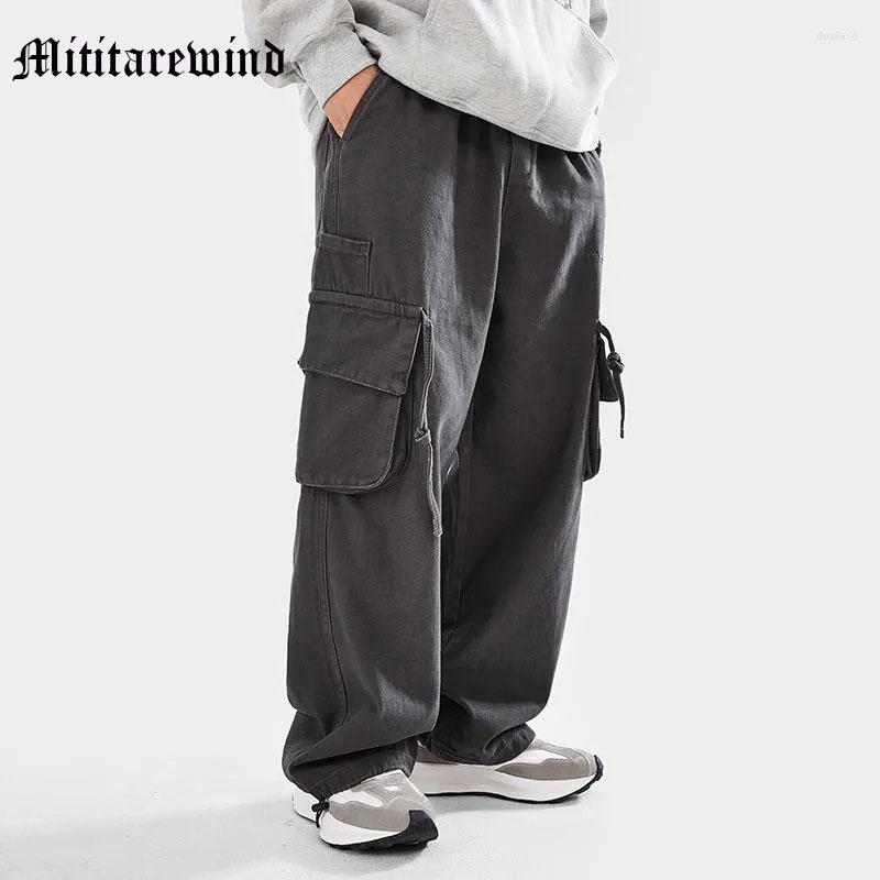 

Men's Jeans Hip Hop Oversize Loose Baggy Porkets Wide Leg Straight Men Cargo Pants High Street Streetwear Ins Couple Casual Trousers, Black