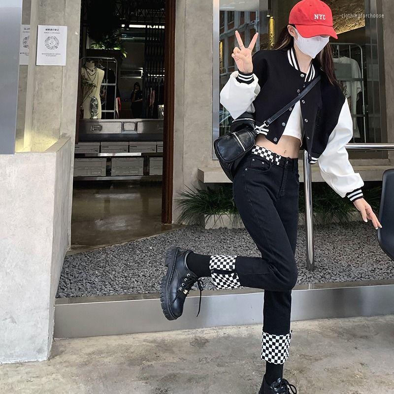 

Women's Jeans 2023 Spring High Waist Women's Straight Casual Korean Famale Y2K Fashion Baggy Denim Trousers Streetwear M26, Heise