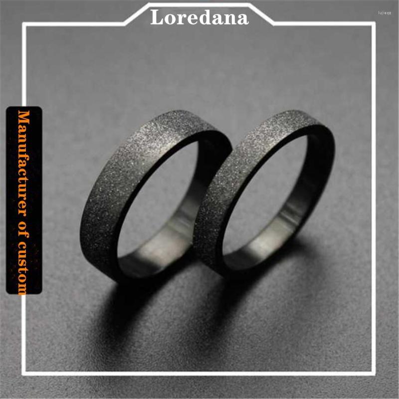 

Cluster Rings Stylish Titanium Steel For Women's Black Grinding Simple Lovers Stainless High Grade Fadeless Not Allergic