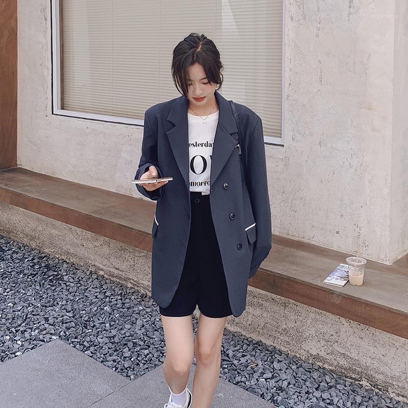 

Women' Suits SuperAen Women' 2023 Casual Suit Jacket Spring Long-sleeved Gray Fashion Street Style Blazer
