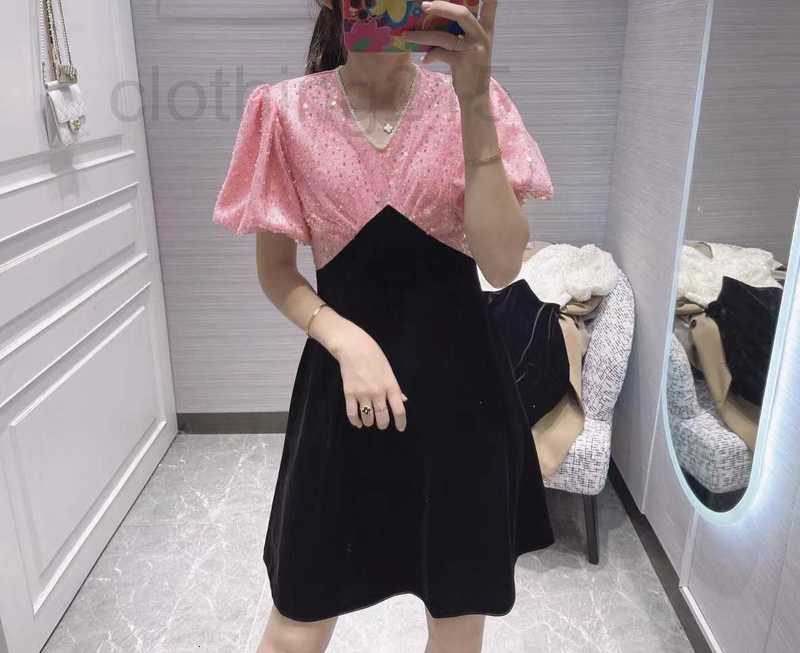 

Casual Dresses Designer Women' 22 Yuanfeng Lace Bead Embroidery Patch 56AH, Pink8