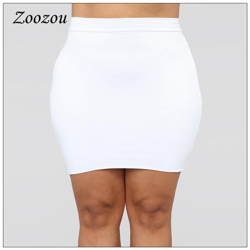 

Skirts Bodycon Short Mini Pencil Skirt Women Plus Size  Summer Elastic Slim Black White Office Lady Custom