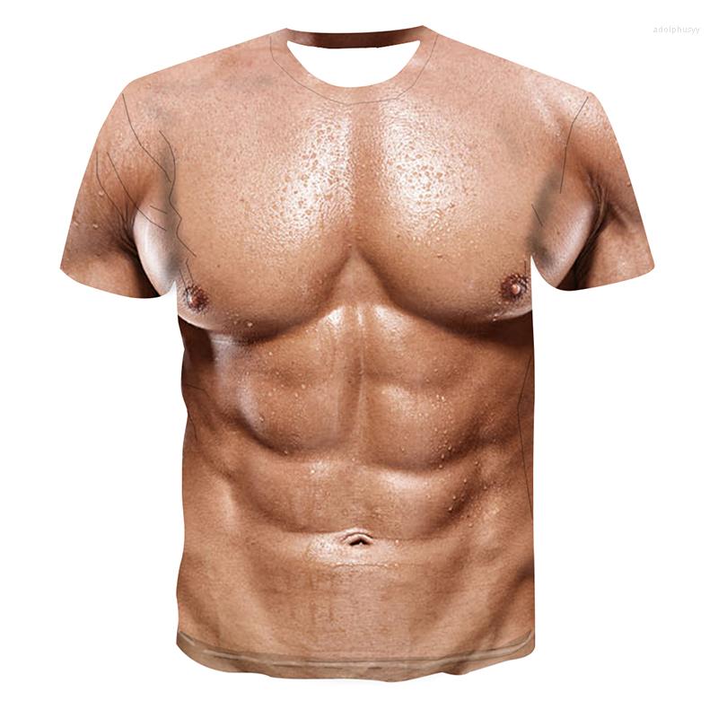 

Men's T Shirts 2023 Men And Women Summer Fashion Round Neck Short Sleeve Top Latest 3D Printed Muscle Viscera Men's Oversized T-Shirt