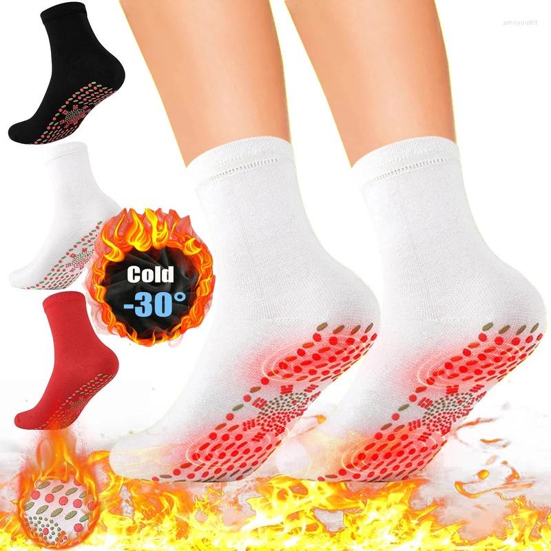

Women Socks 1/3Pair Self-Heating Anti-Fatigue Winter Outdoor Warm Heat Insulated Thermal For Hiking Camping Cycling Skiing, White-1pairs