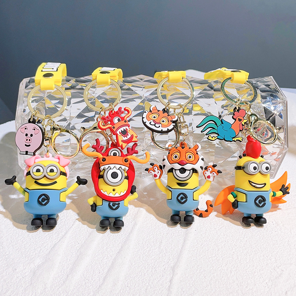 

Chinese Zodiac Animation Jewelry pendant key chain Fashion key ring accessories, Ox