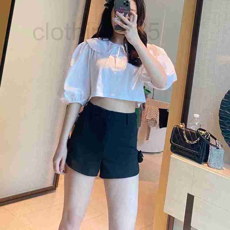 

Women' T-Shirt Designer Spring and Summer Age Reduction Versatile Gentle Doll Necklace Design Short T-shirt Q4O1, White4