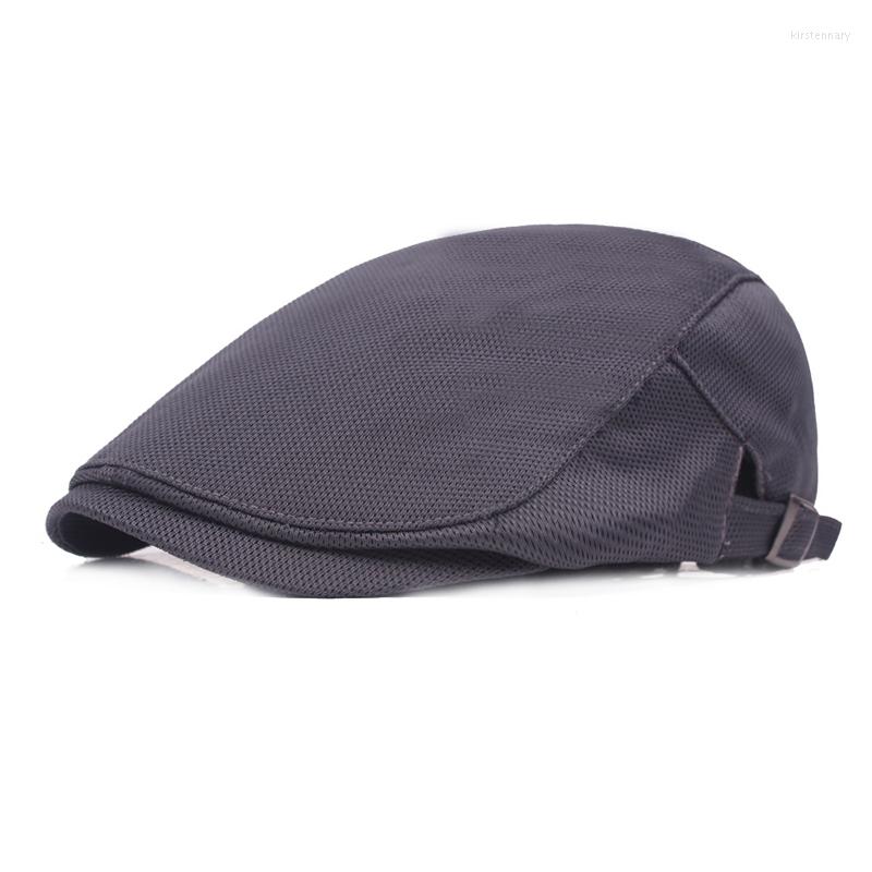 

Berets QBHAT Unisex Men Women Net Sboy Cap Spring Summer Breathable Sunshade Hat Sunhat Casual Flat Driving Golf Cabbie Caps, White