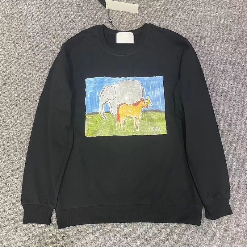 

Custom sweatshirt men women crewneck sweater printing cotton letter Graphic Excellent quality Luxury designer UCCI hoodie sweate Asian size, Empty bag(not sell separately)