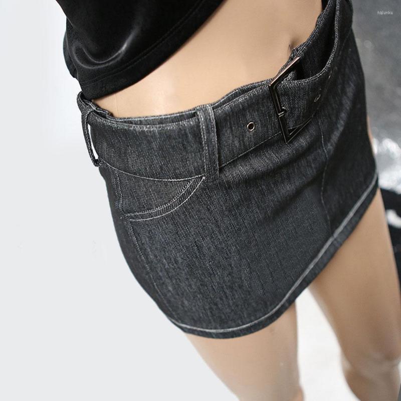 

Skirts Sexy Micro MINI Skirt Latex Faux Leather Sequin Tight Hip Slim Low Waist With Belt Pencil Package, Black