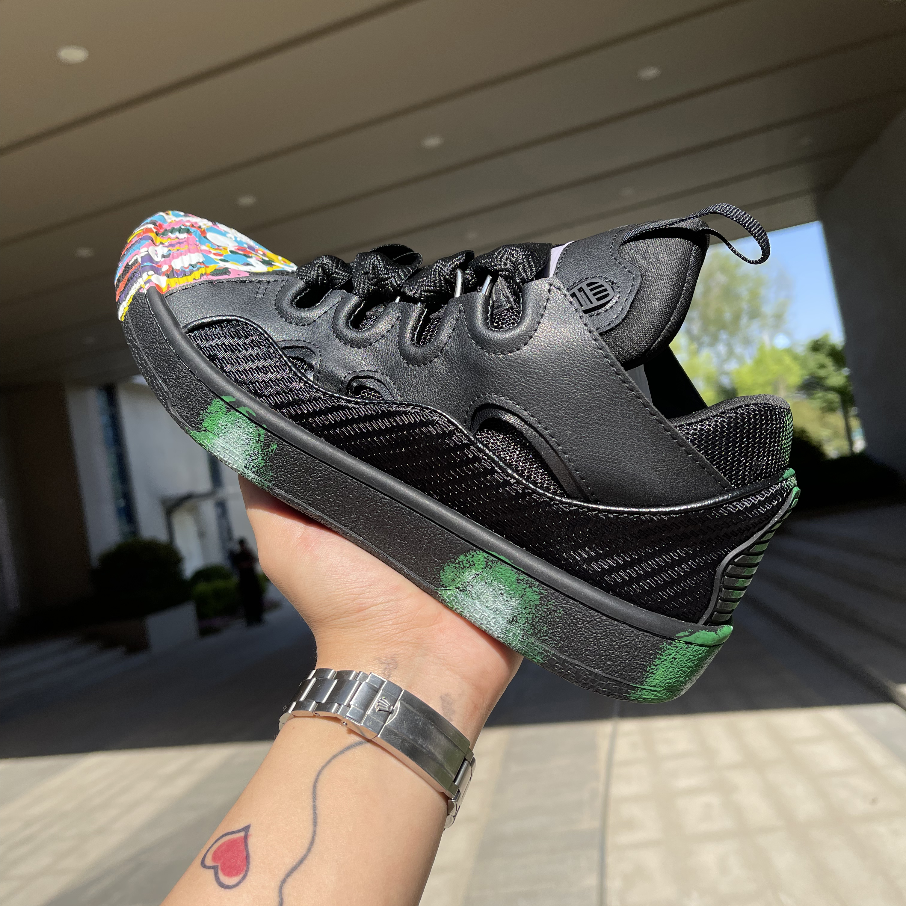 

Classic Mesh Bread Shoes Men Shoes Women Lace up Special Embossed Leather Edge Sports Shoes Nappa Flat Leopard Rubber sneaker Size 35-46, 24