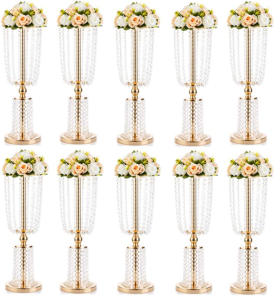 decoration tall 50cm 110cm Acrylic Crystal Wedding Road Lead Table Flower Stand Candlestick Centerpiece Event Party Wedding Decoration