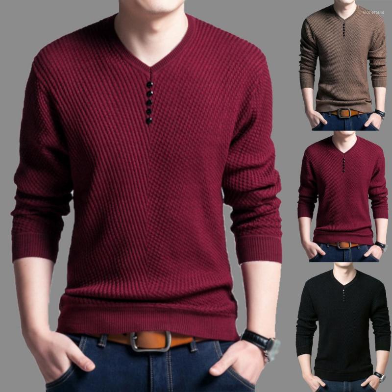 

Men's Sweaters Slim Sweater Men Long Sleeve Pullover Solid Color Knitted O Neck Jumper Base, Navy blue