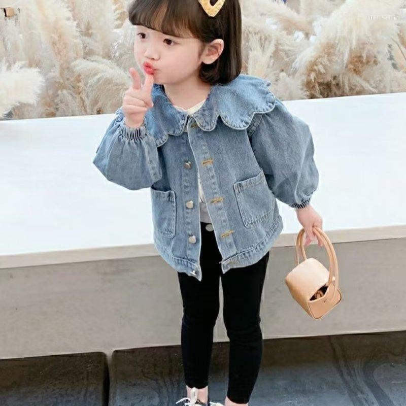 

Jackets Spring Autumn Kids Denim For Girls Baby Cute Jean Coats Fashion Child Outwea 2023, Kids denim jackets
